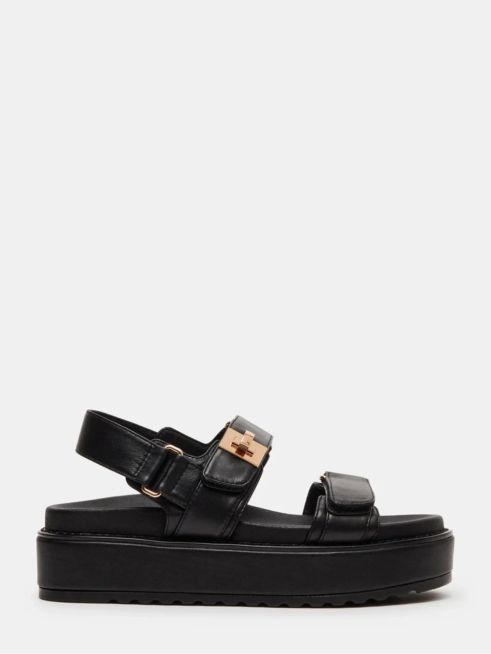 Steve Madden Bigmona Platform Sandals Black 7